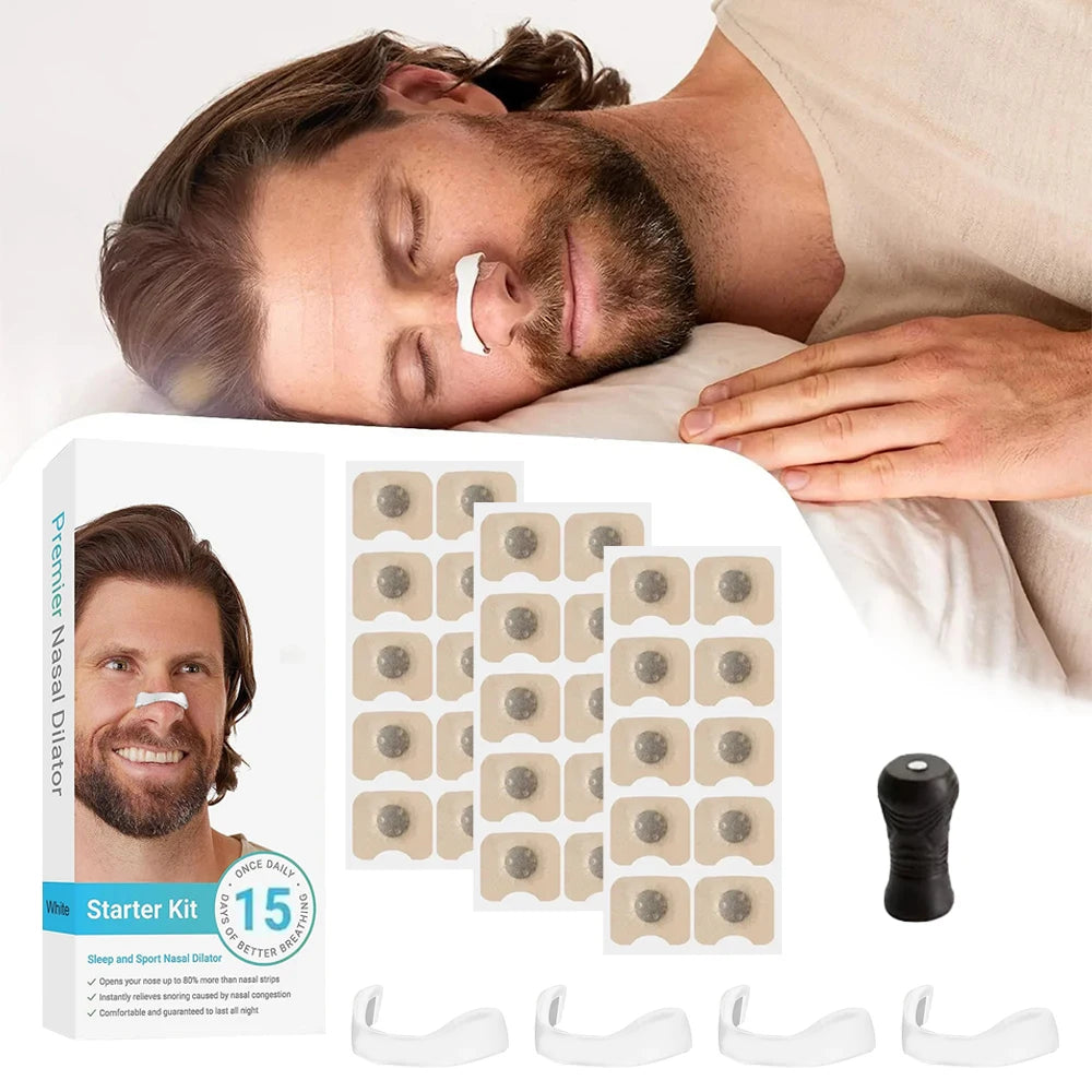 Kit de Tiras Nasales Antirronquidos – Mejora tu Respiración y Sueño